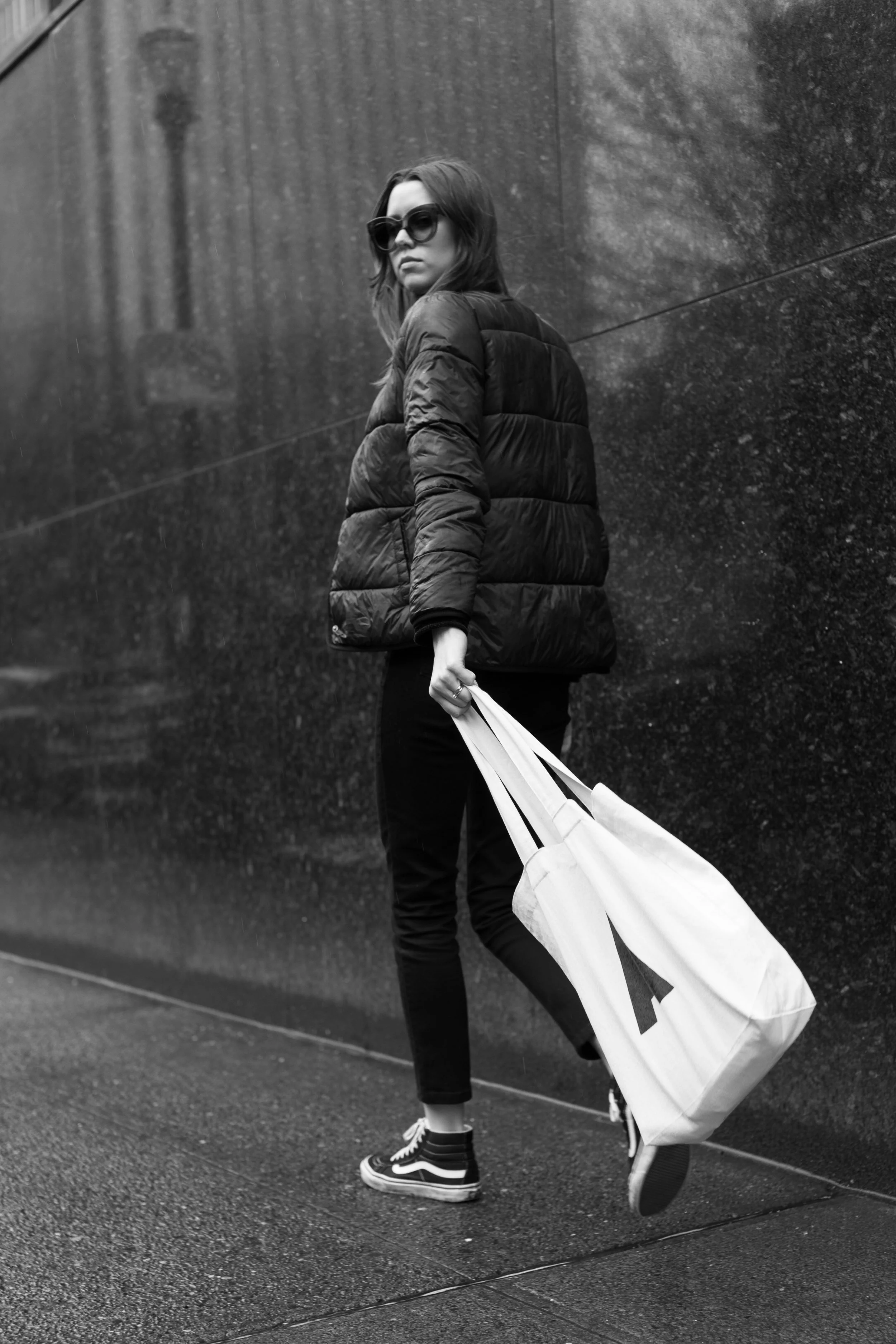 sunglasses from céline, coat from mango, sweater from zara, jeans from asos, sneakers from vetements...just kidding...you know they're vans.