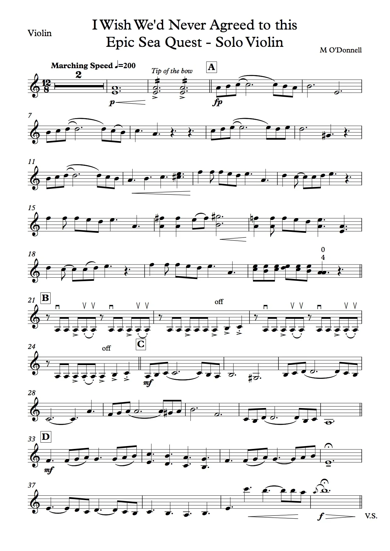 Sea Quest - Solo Violin (w/ Piano Accompaniment)