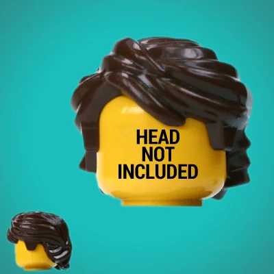 Minifig Headgear Hair Swept back Tousled
