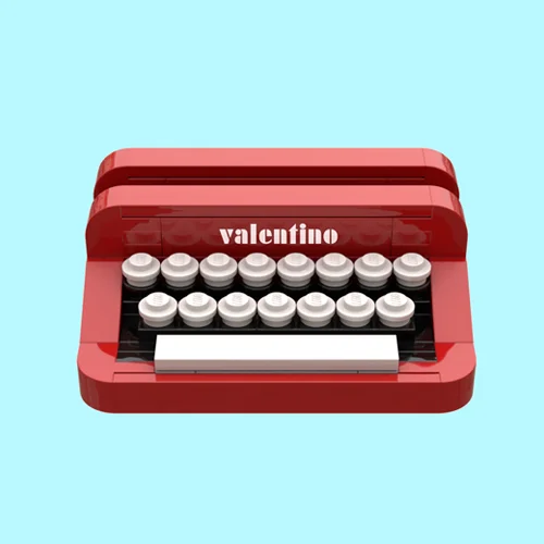 Typewriter Name Card Holder Front View