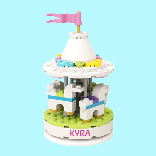 carousel lego set printed name