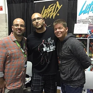  Jesse with Deadpool Creators, Rob Liefeld and Fabian Nicieza