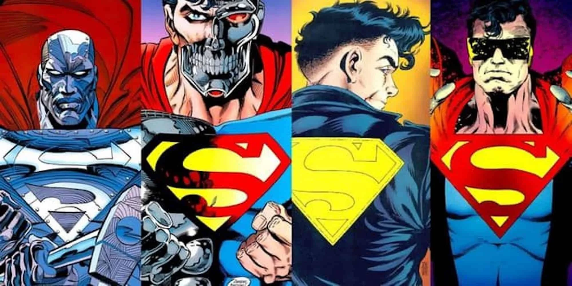 #Supermensquad: L to R - John Henry Irons, Hank Henshaw, Superman (Camdus Clone), Eradicator (Superman’s Nanny)
