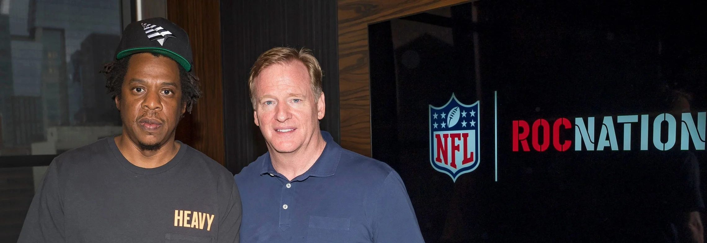 CEO of Roc Nation, Jay-Z and NFL Commissioner, Roger Goodell.