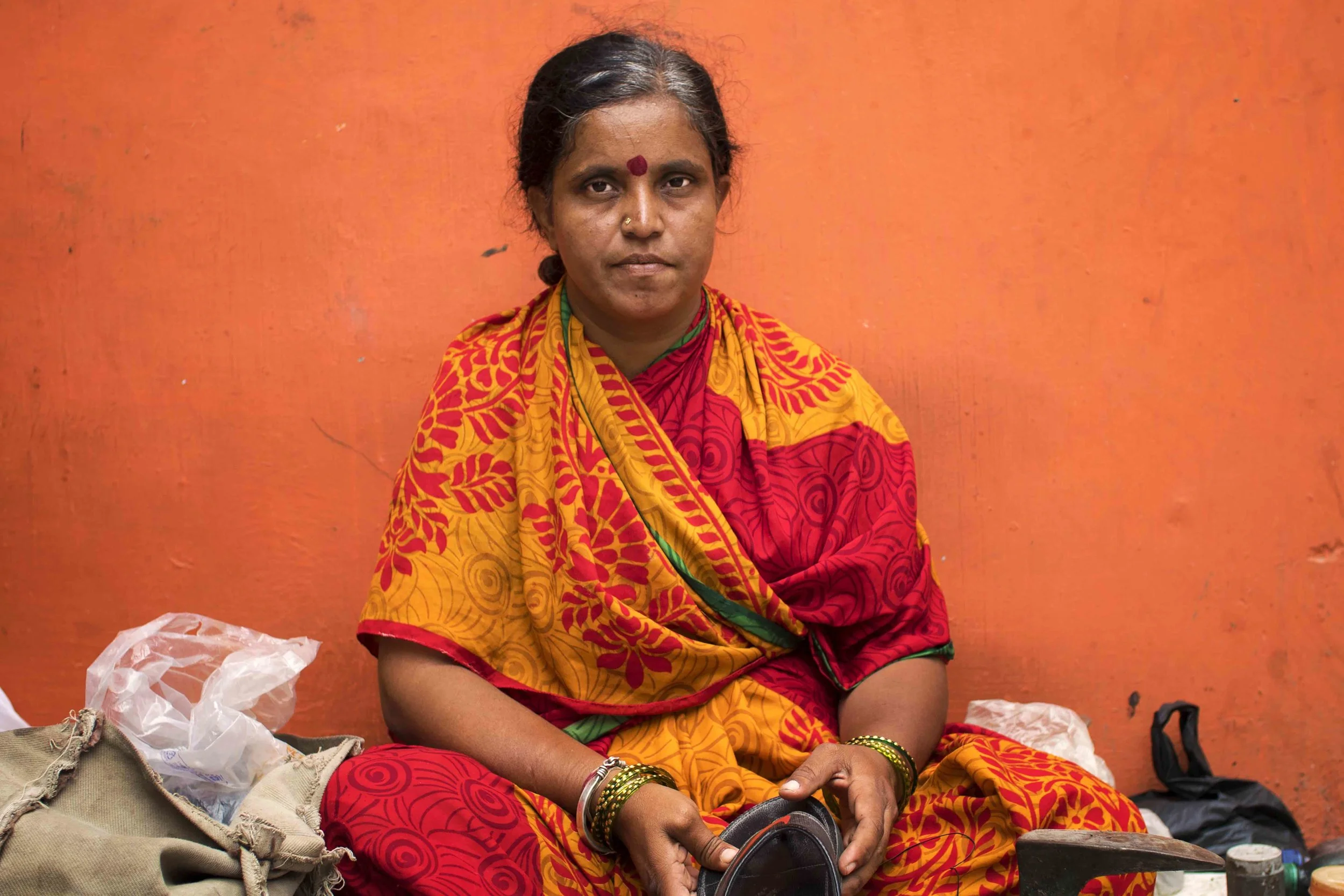  MOCHI (Cobbler) Outside BJP Office.  Kukutpally, Hyderabad | July 2017 
