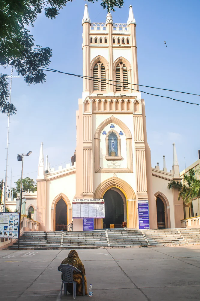 St Mary's Basilica | Secunderabad. In 2017, during daily prayer, some nuns at a nearby chapel noticed that the host (the sacramental bread) was bleeding. It was believed to be the blood of Christ so was transported to the Basilica of Our Lady of the Assumption, which was granted Basilica status just a decade earlier, and housed in a separate building to the side of the church. Worshipers from all over the world came to witness this supposed miracle. As the oldest Roman Catholic Church in the city, It is a significant and cultural landmark in Secunderabad.