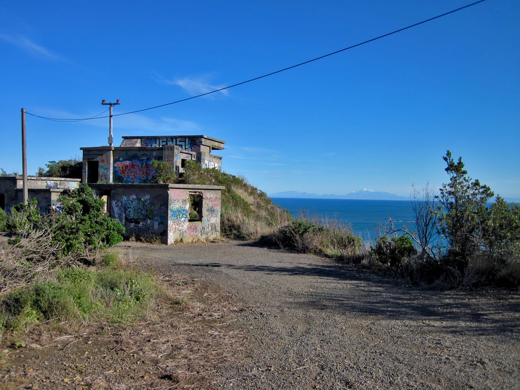 Looking out to the South Island from Moa Point