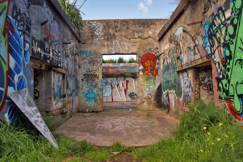 Looking into a gun emplacement