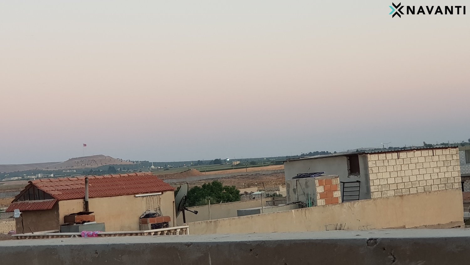Turkish border as seen from Ras al-Ayn. Source: Navanti
