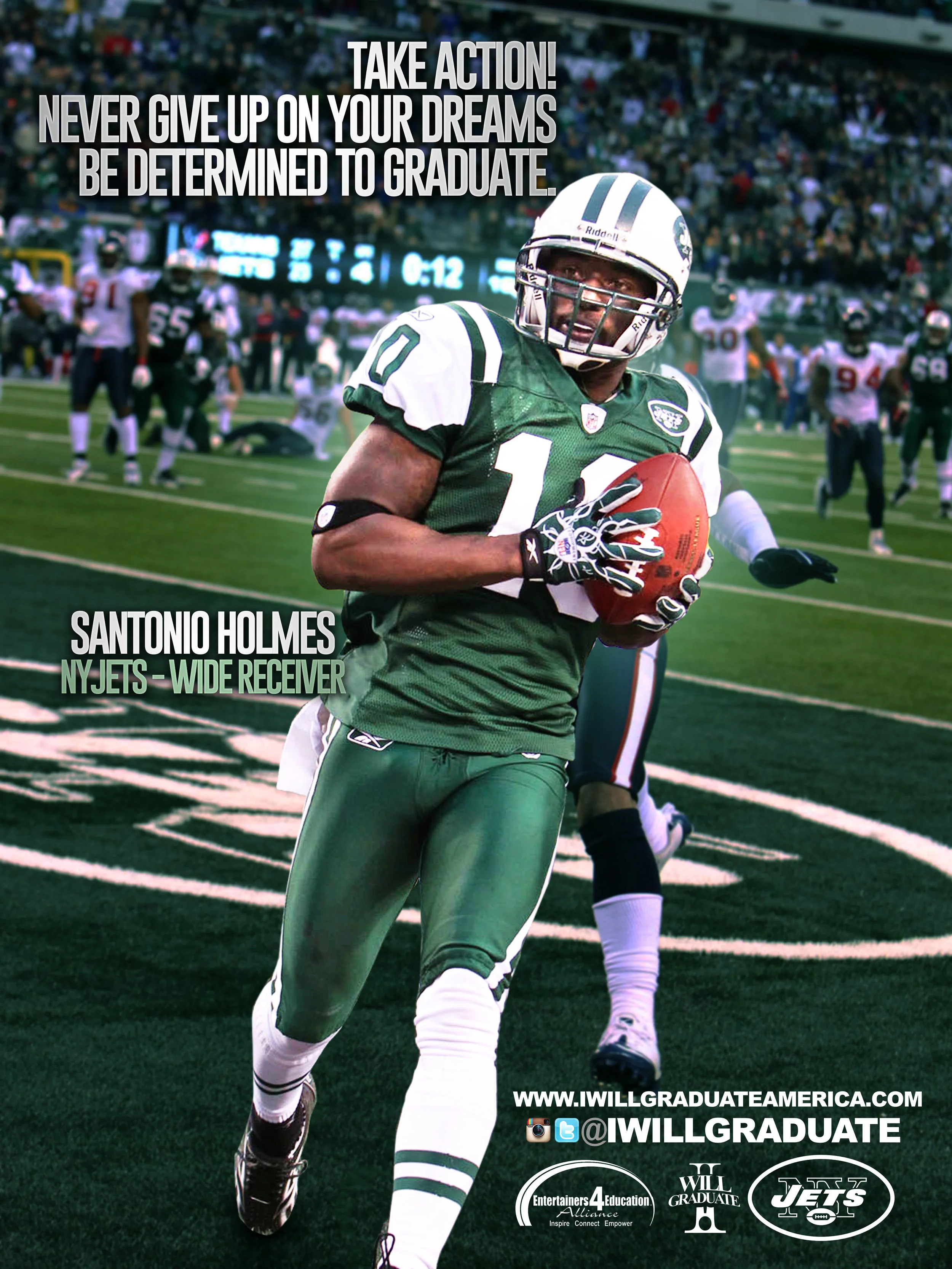 Former NY-JETS wide receiver Santonio Holmes Poster Campaign.