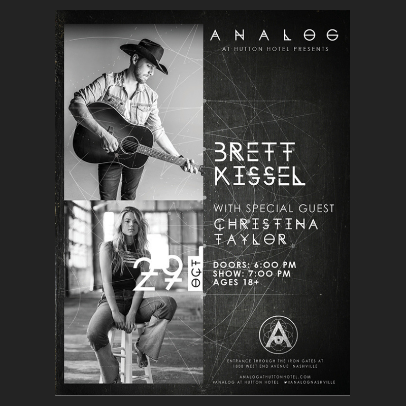 Brett Kissel and Christina Taylor Set To Perform at The Analog at The Hutton Hotel