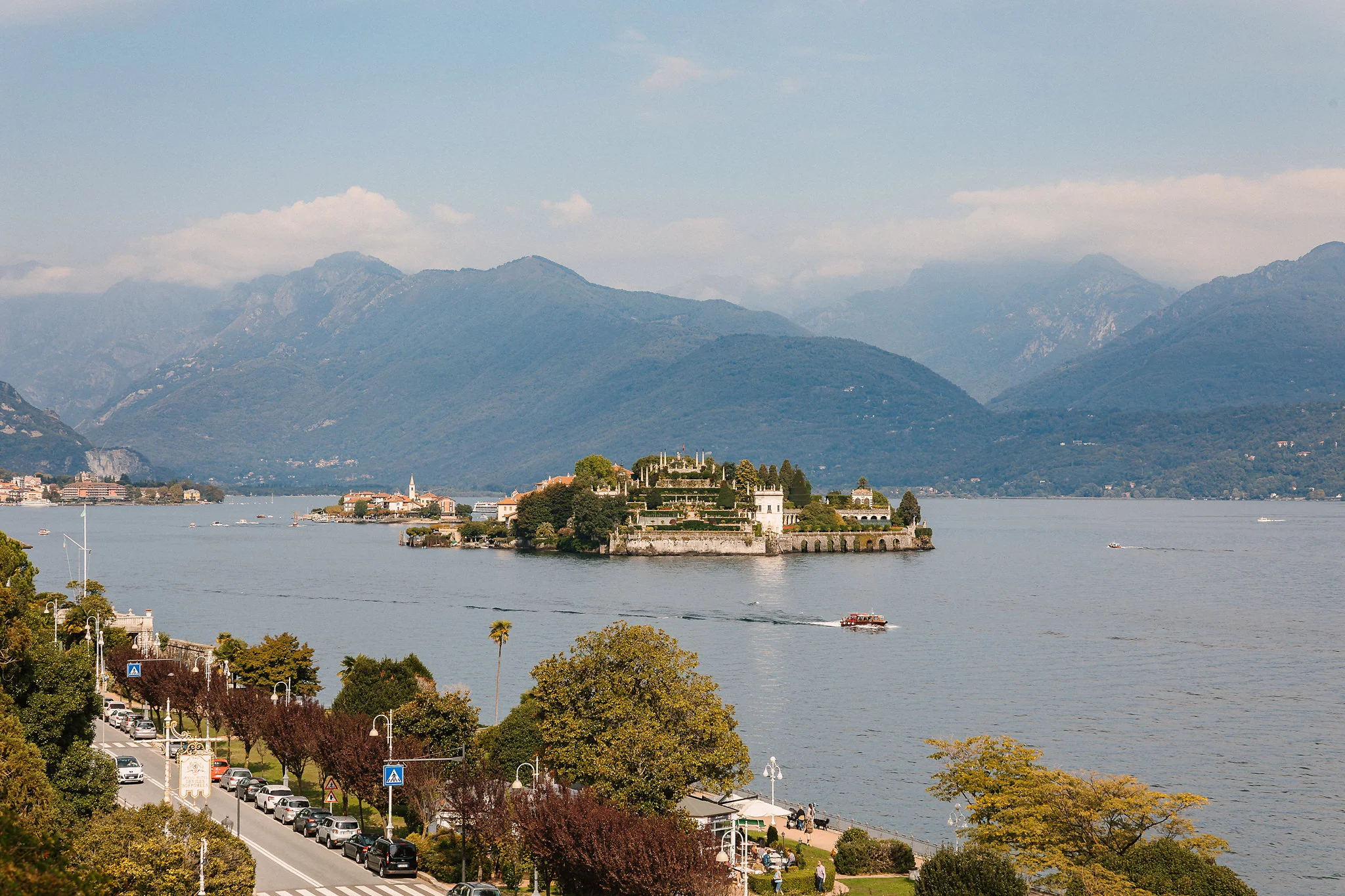 The wedding took place in the little picturesque town of Stresa, nestled among the Alps and along the beautiful Lakes of Maggiore. The Hotel The Grand Hotel Borrommes is without a doubt the most beautiful hotel I have ever set foot in!!! The scenery from the moment you entered the town was simply breathtaking, not to mention the view from Orla’s room which served as my office while I was here :) Orla couldn’t have chosen a more beautiful location. 