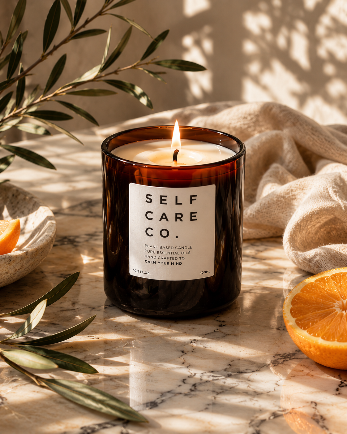 COMFORT Aromatherapy : <br>Neroli, Rosemary, Grapefruit, Lavender<br> Eco Soy Candle