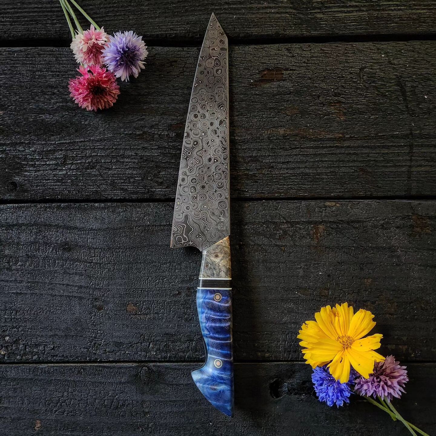 Carbon Fiber & Damascus Chef's Knife