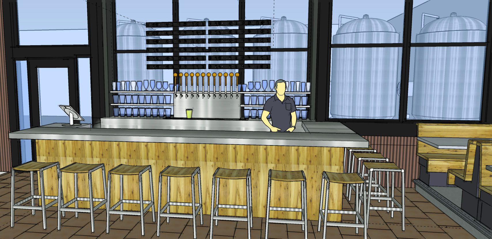 rendering courtesy Fire & Vine Hospitality, El Gaucho Hospitality, and (James Beard-awarded) chef Jason Wilson