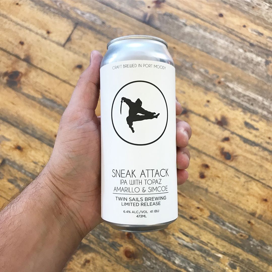 image of Twin Sails Sneak Attack IPA sourced from Twin Sails' Instagram account
