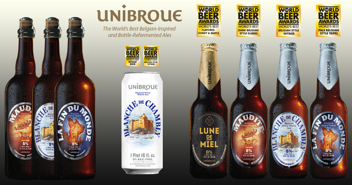 Unibroue takes home 18 medals including 5 "World's Best Beer" at 2020's