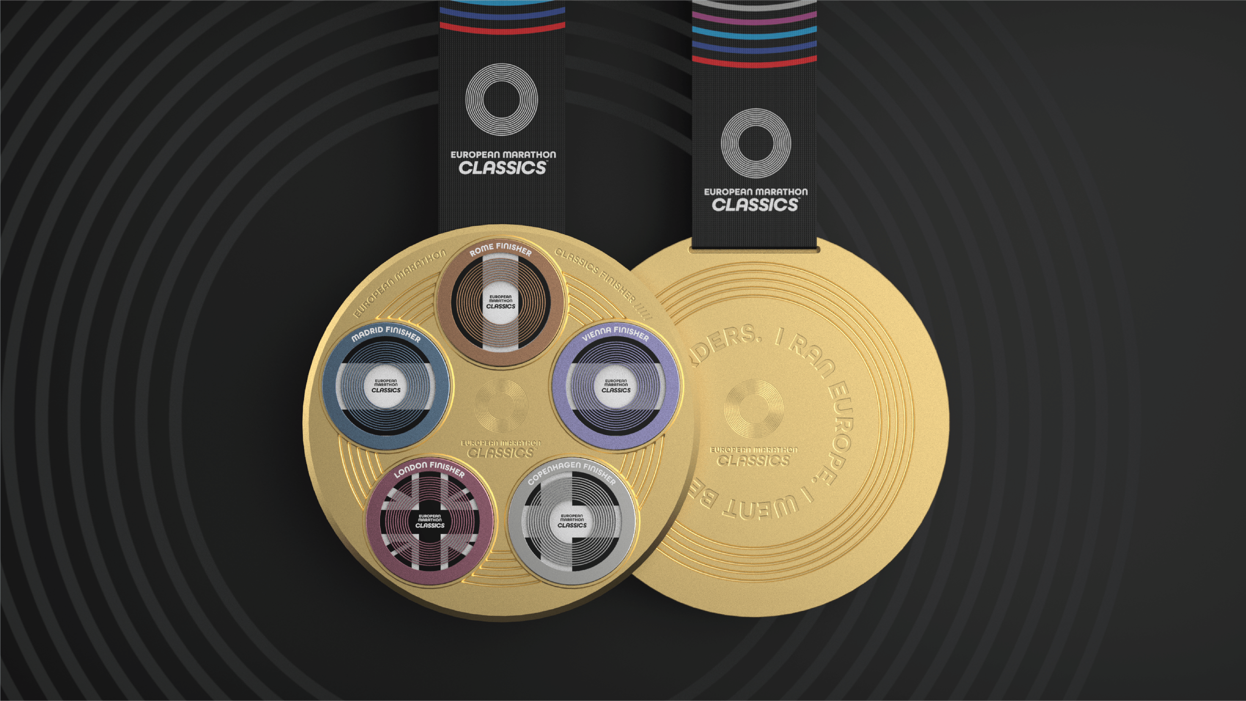 European Marathon Classics 5 coin finisher medal
