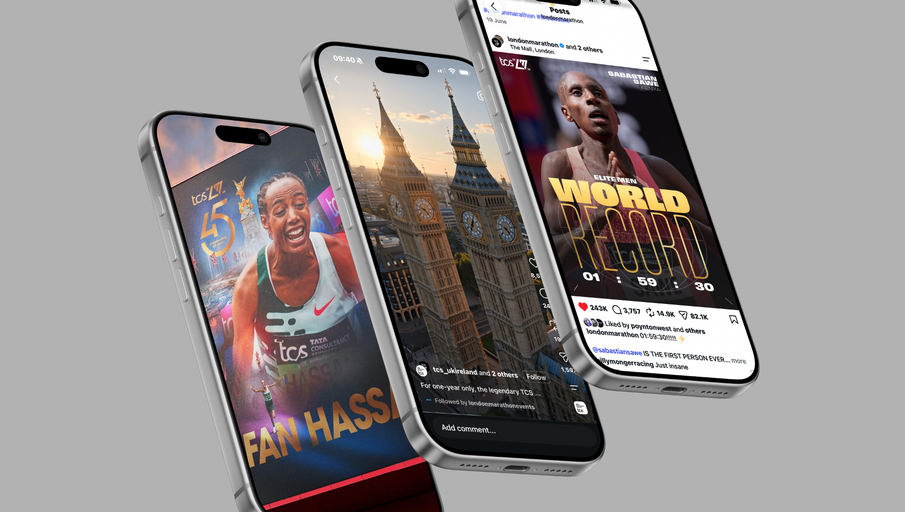 TCS London Marathon social creative