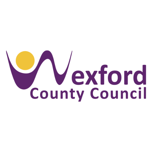 Wexford County Council logo with a stylized figure and text