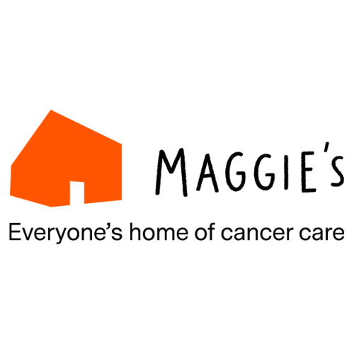 Logo of Maggie's with an orange house icon and the text "Everyone's home of cancer care."