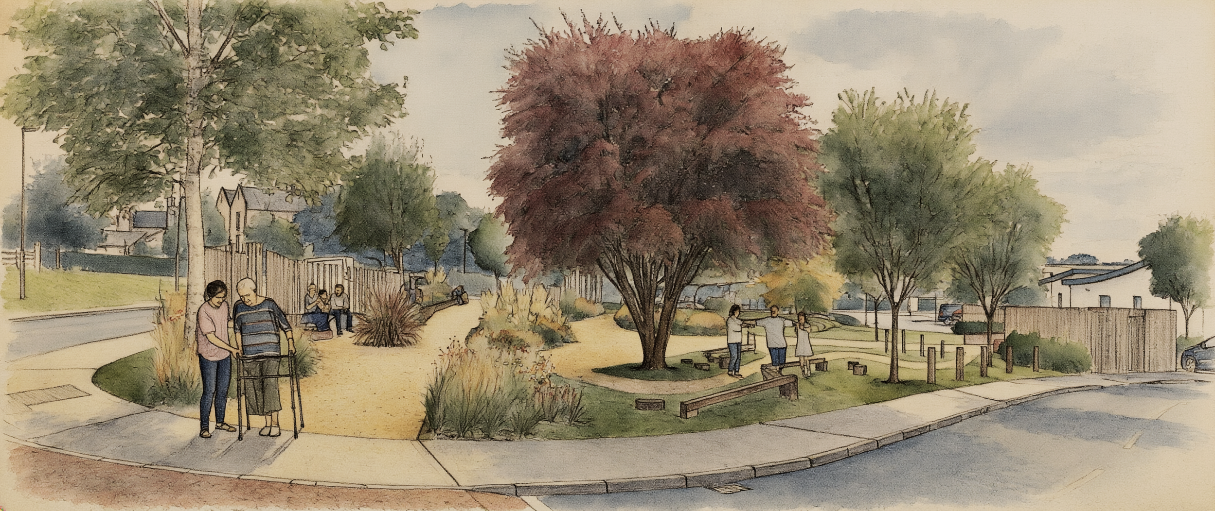 Activity garden design sketch from Ireland