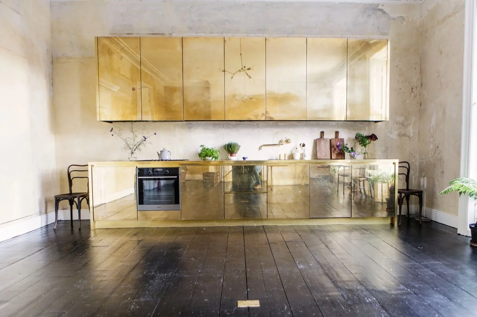 Brass kitchen design from Ireland