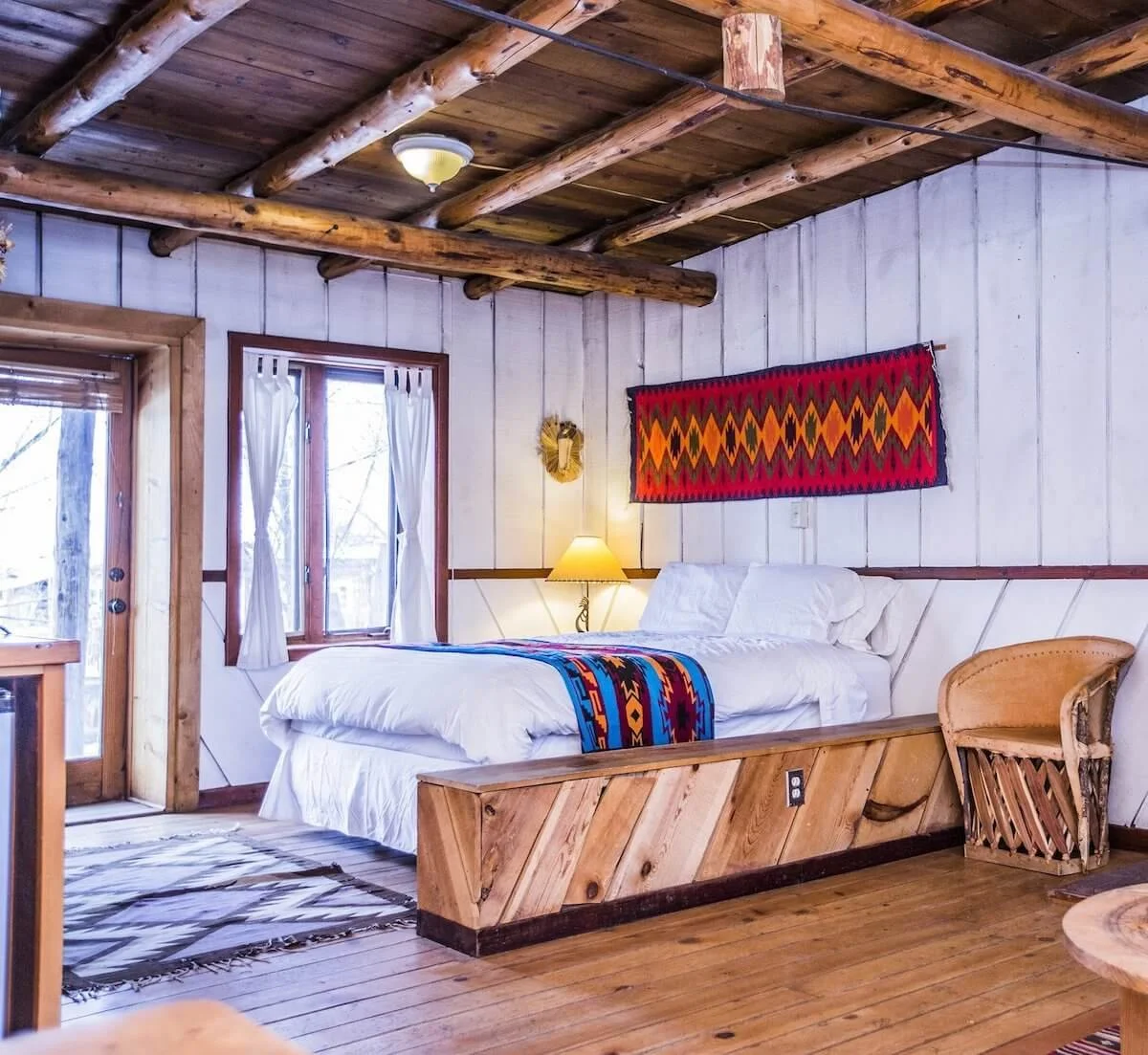 Taos Goji Eco Lodge farm and mountains