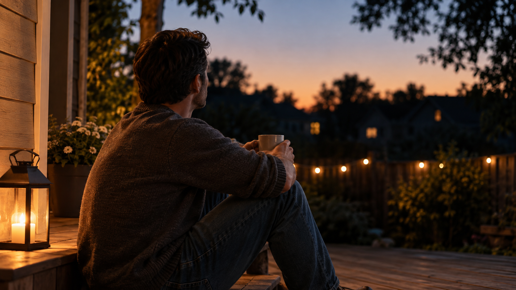 Quiet Dusk on the Porch