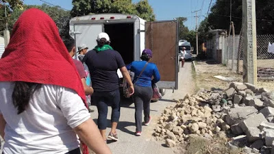 Our truck and trailer were full of the 500 blankets.