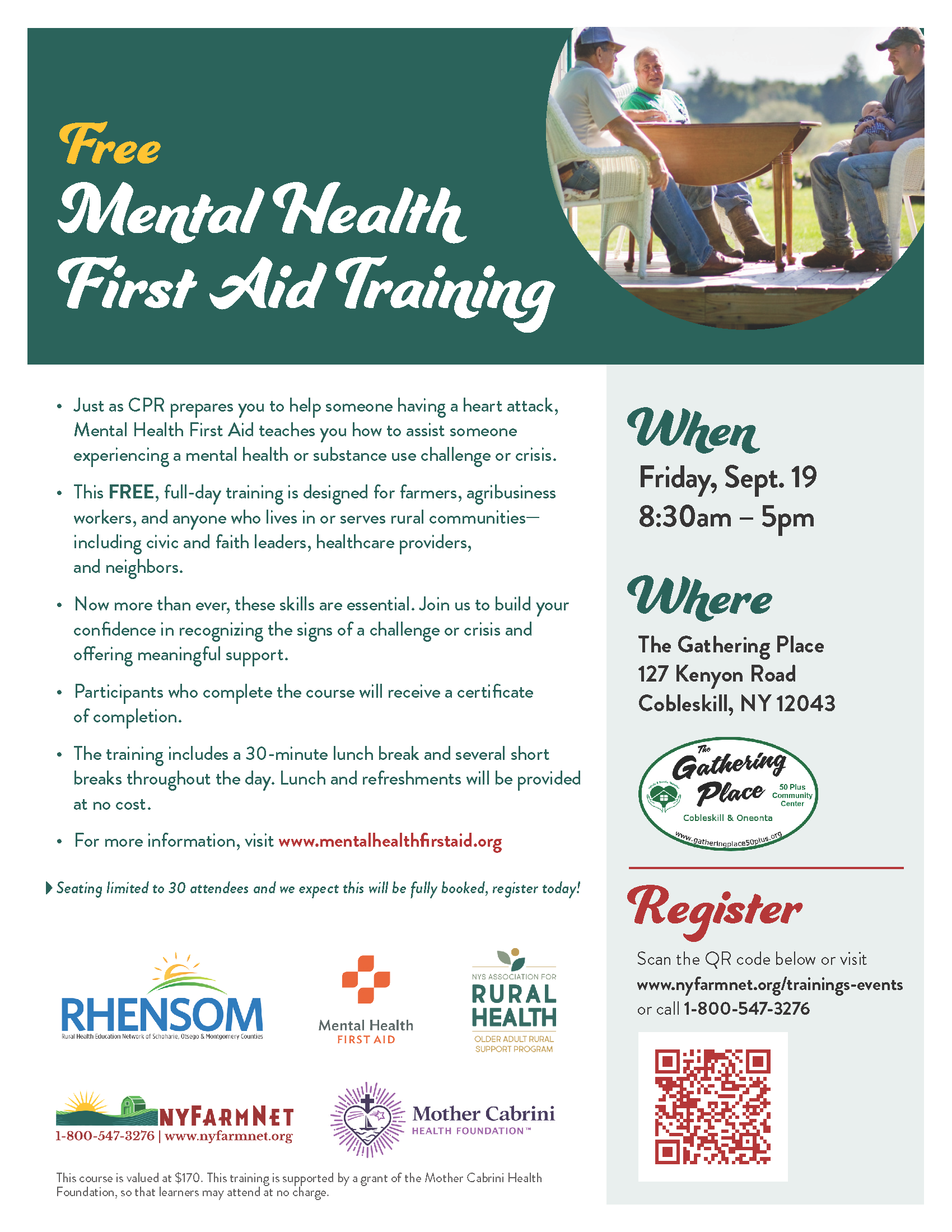 Free Mental Health First Aid Training
