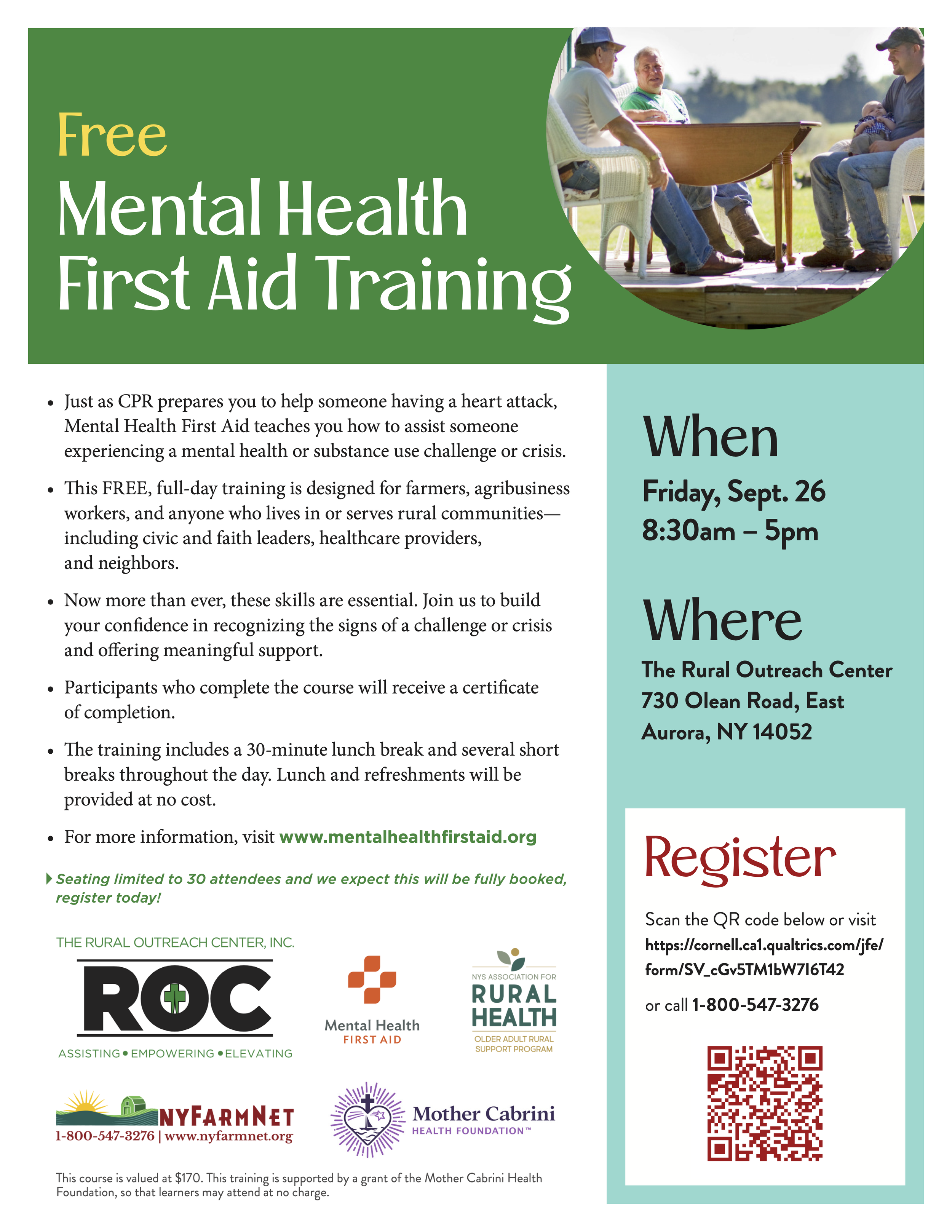 Free Mental Health First Aid Training