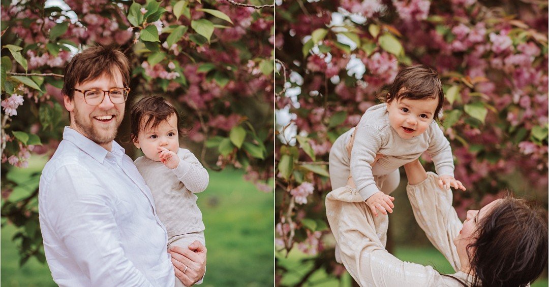 Capturing the essence of family love in the heart of spring! 🌸 This magical moment, nestled under a canopy of cherry blossoms, celebrates the joy and unity that family brings. Let&rsquo;s immortalize your beautiful milestones amidst nature&rsquo;s 
