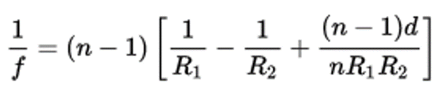 Lensmaker Equation