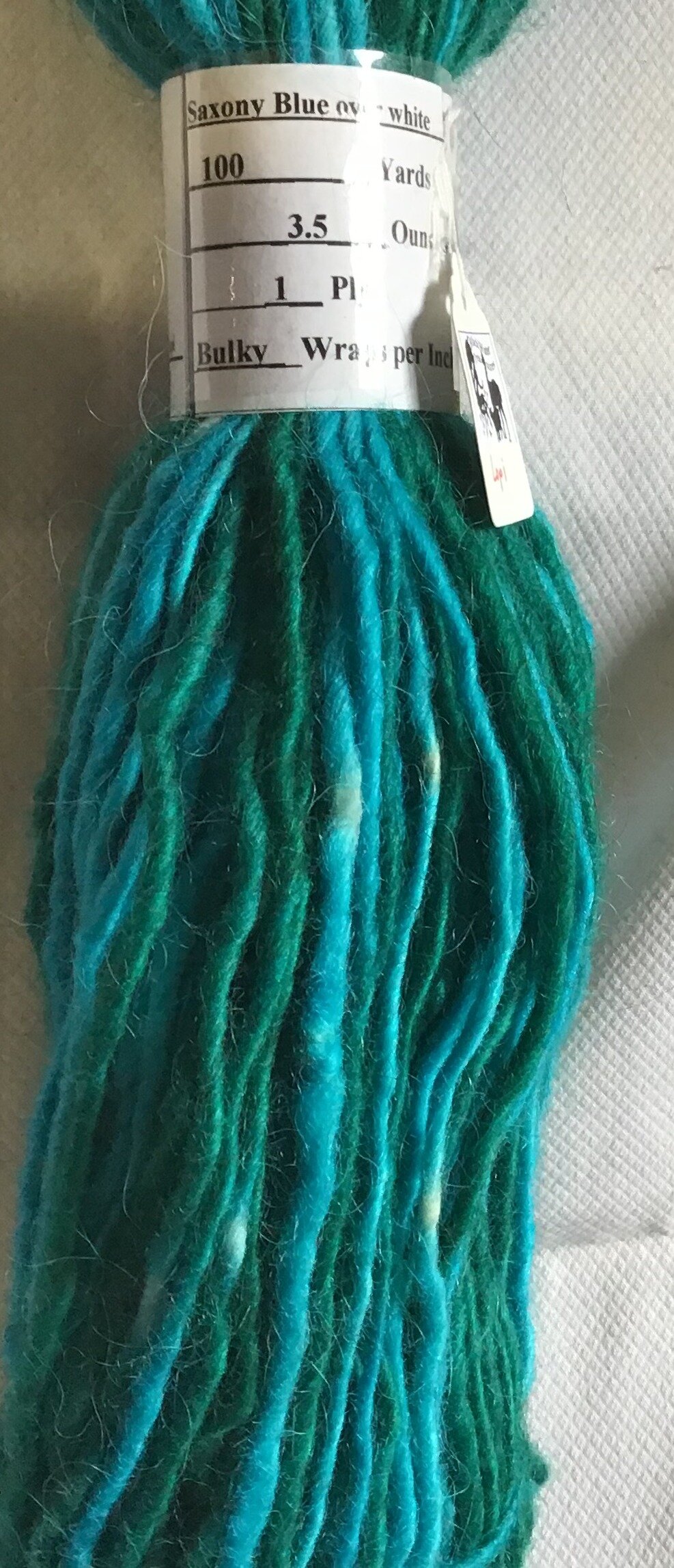 Variegated - saxony blue and green