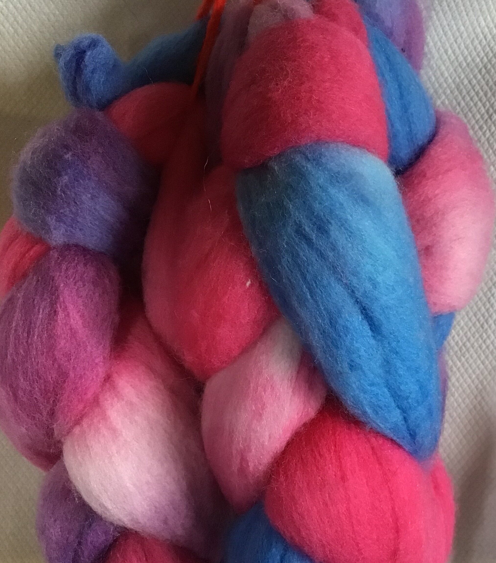 Hand dyed -Merion braids