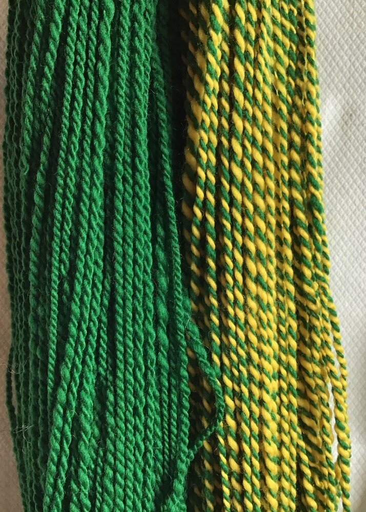 18 ct merino in green and yellow