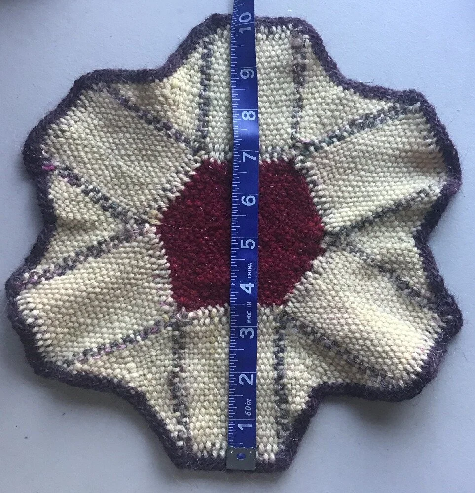 2020 - Finished - Table Topper - Purple Cone 03.JPG