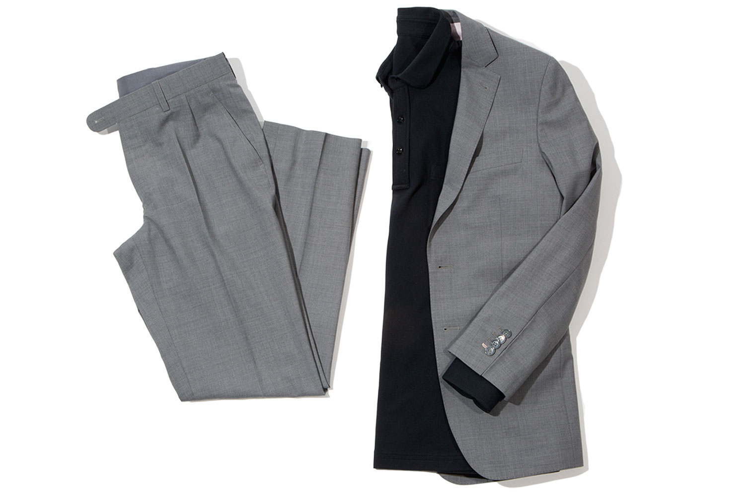 suit jacket with polo shirt