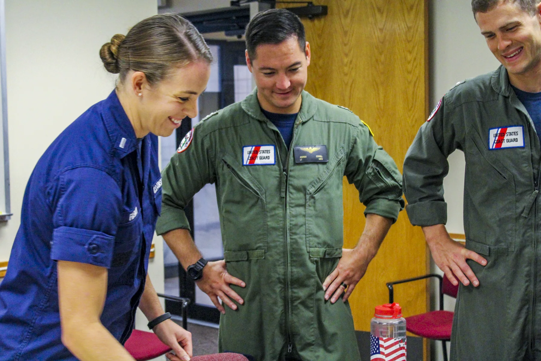 Featured from left to right: LTJG Diane French, LT Andrew Connell, and LTJG Ryan Stille