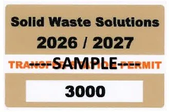 BARRE 2026 / 2027 TRANSFER STATION PERMIT