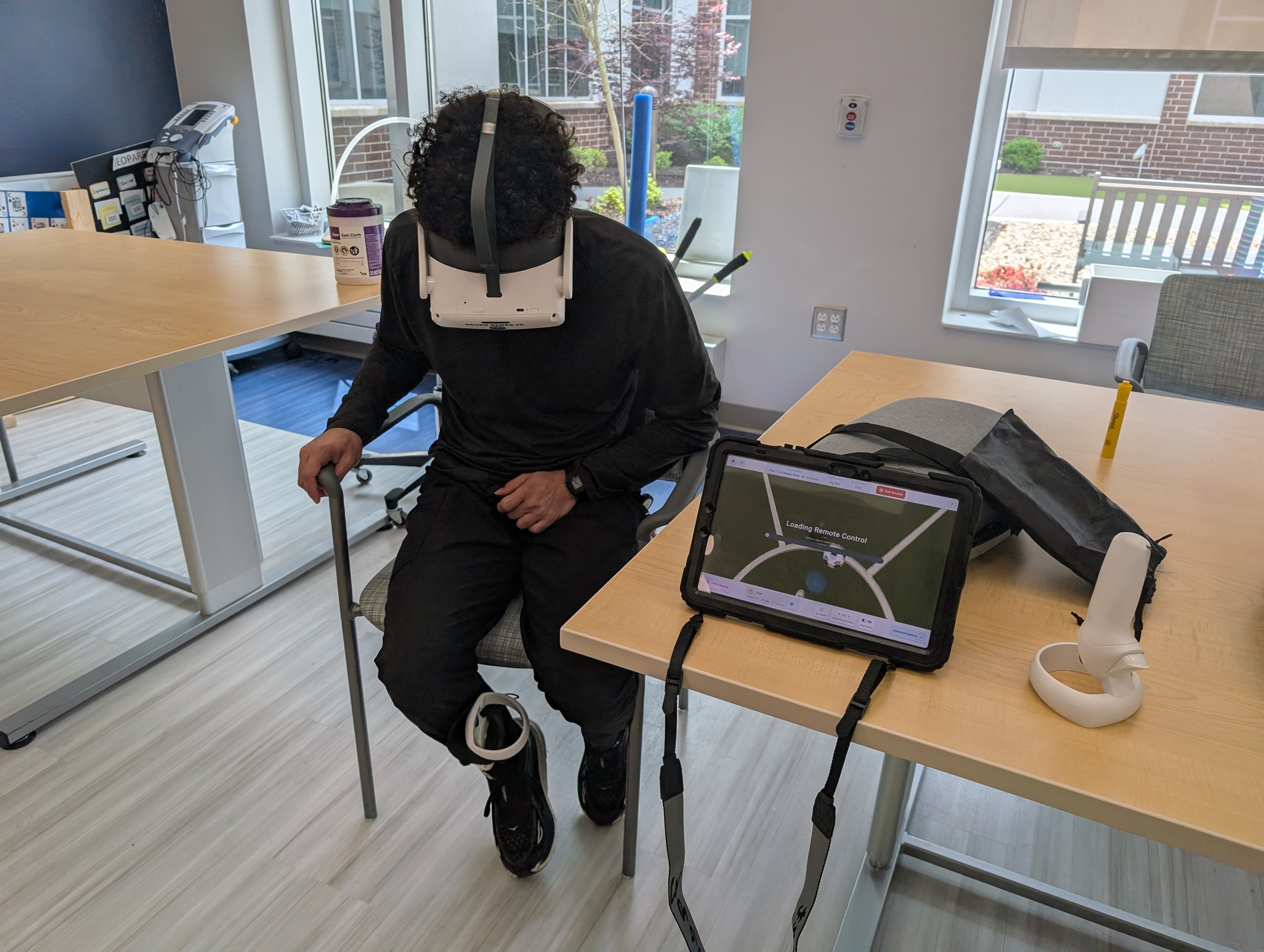 VR headset and tools for home-based rehab in underserved areas