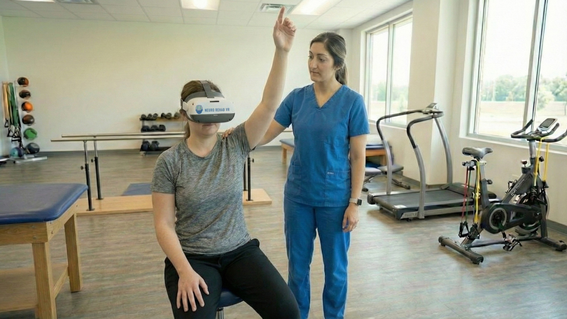 Patient doing Range Of Motion using virtual reality