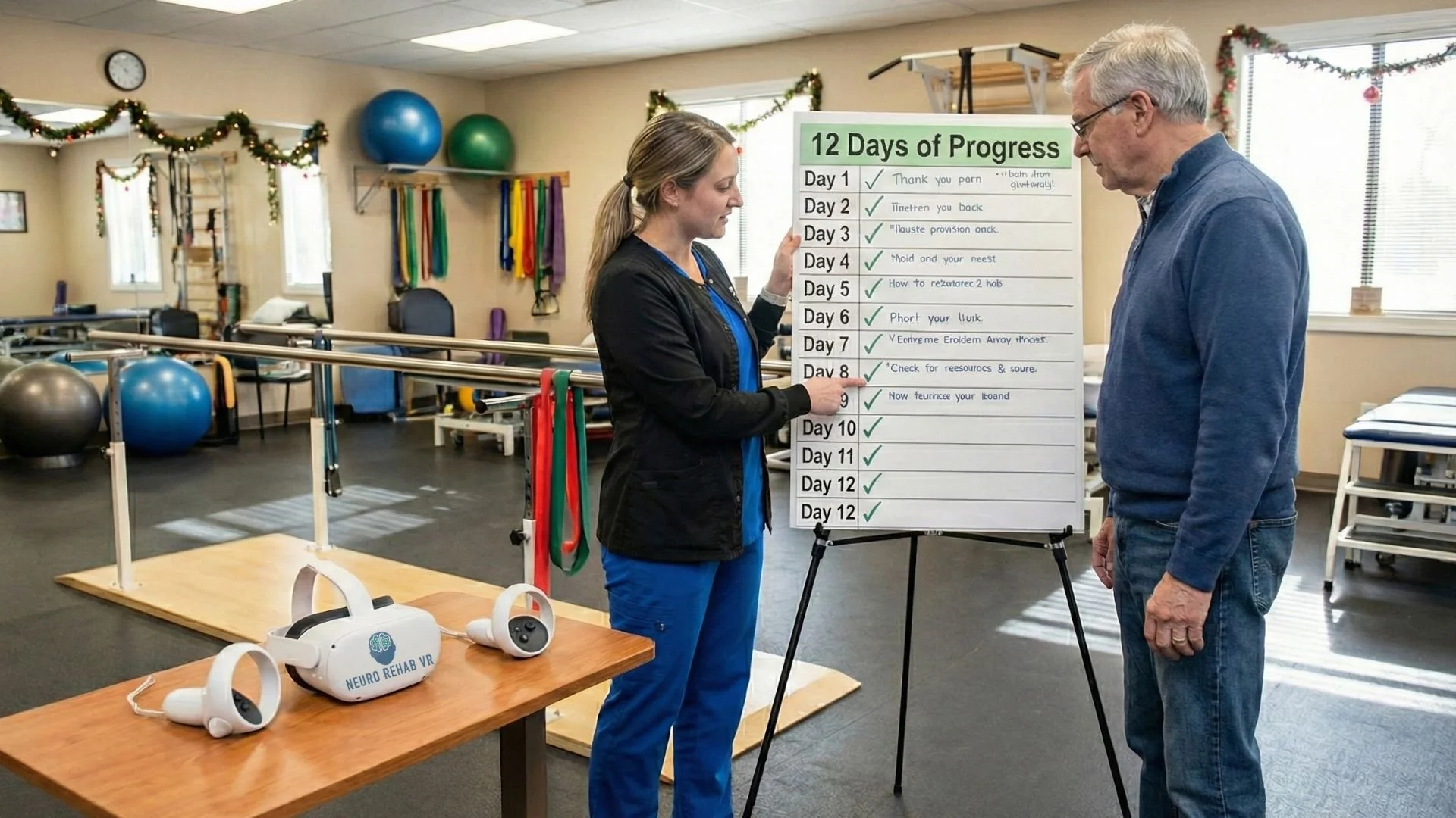 Holiday stress through a physical therapist