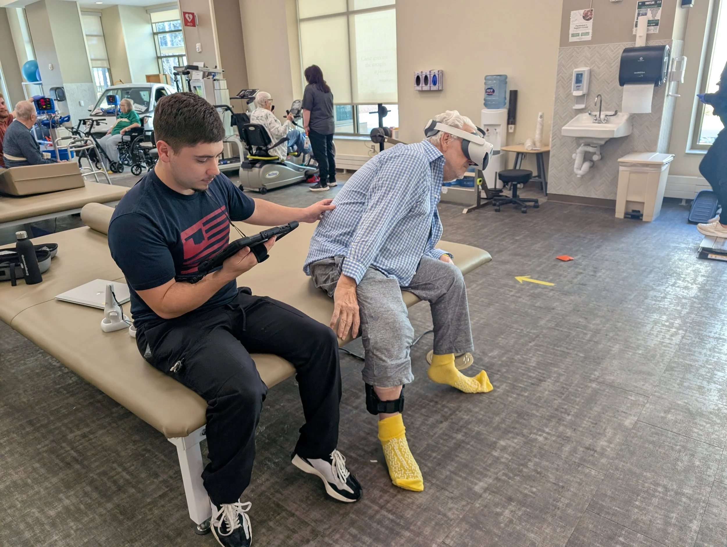 Mercy Rehab Patient showcasing vr and rom