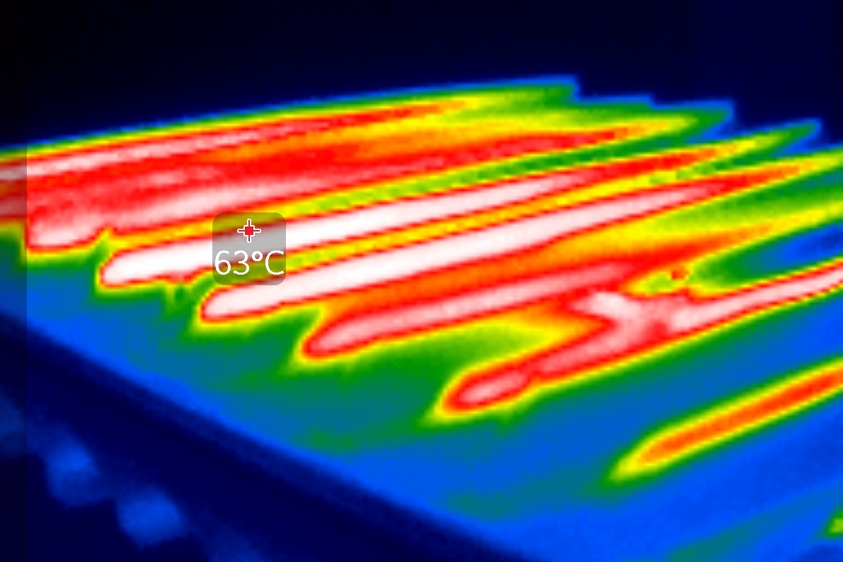 Photovoltaics thermal profile