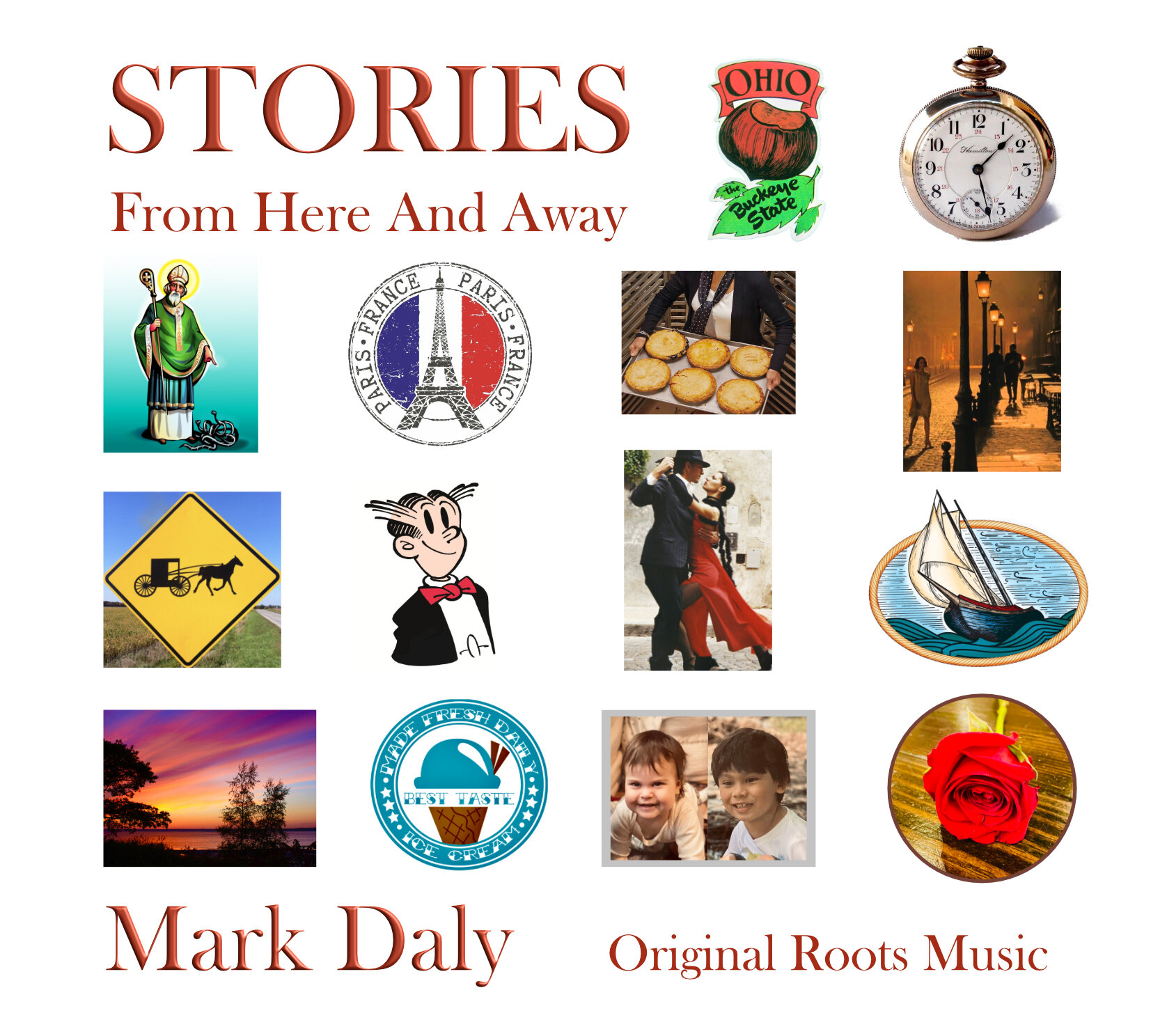 STORIES CD cover by Mark Daly (14 original tunes)