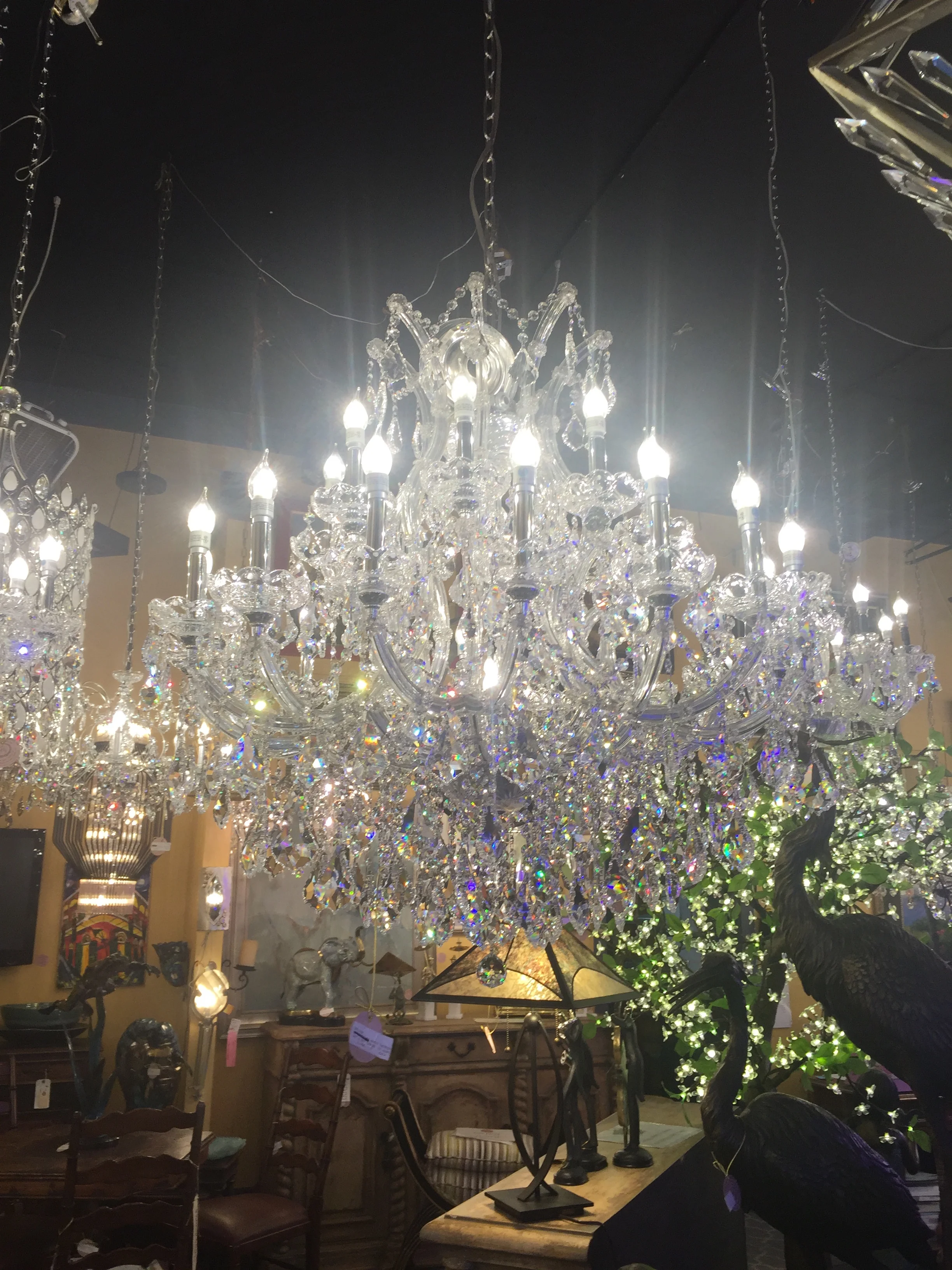 And the beautiful chandelier I purchased in New Orleans January 2017. I am so excited to have dinner parties under this beautiful chandelier! 