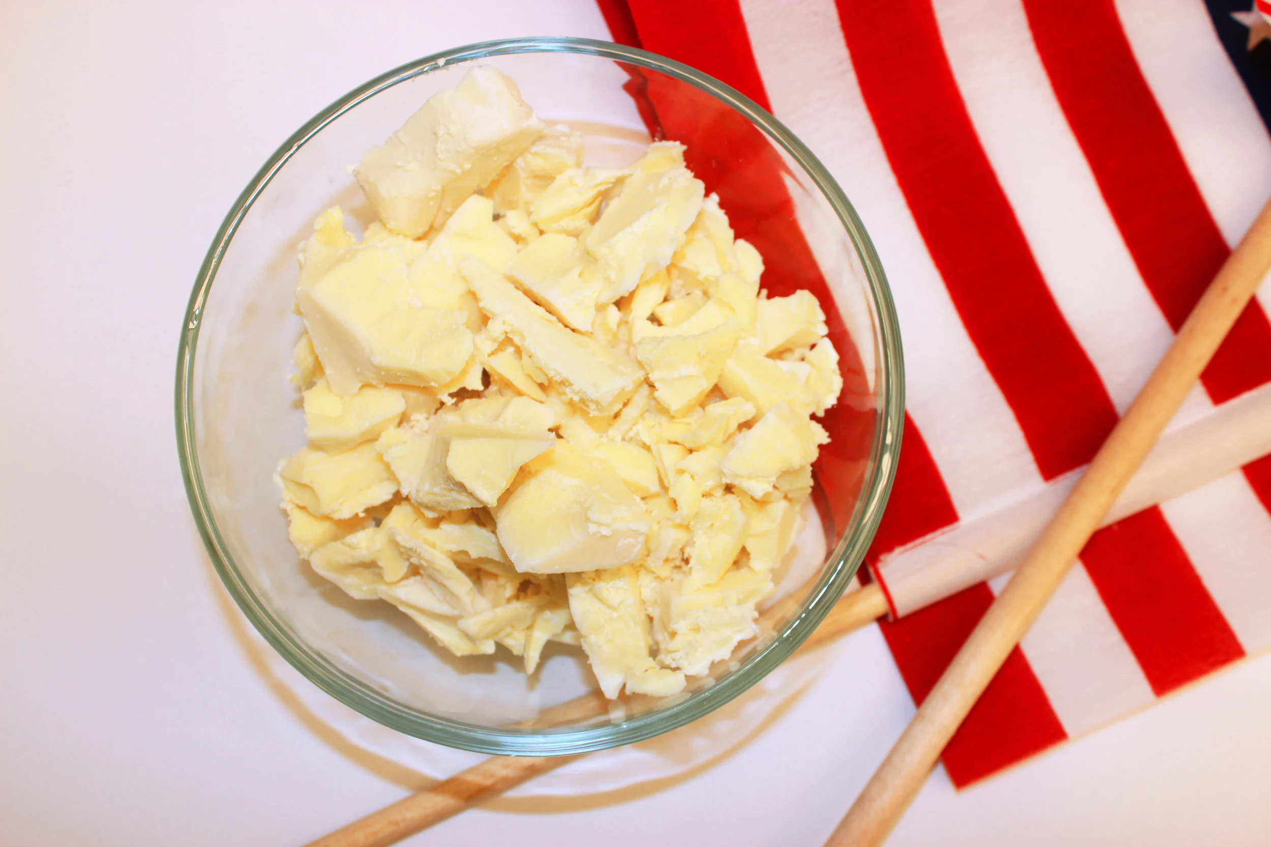 3. Add white chocolate to microwave safe bowl