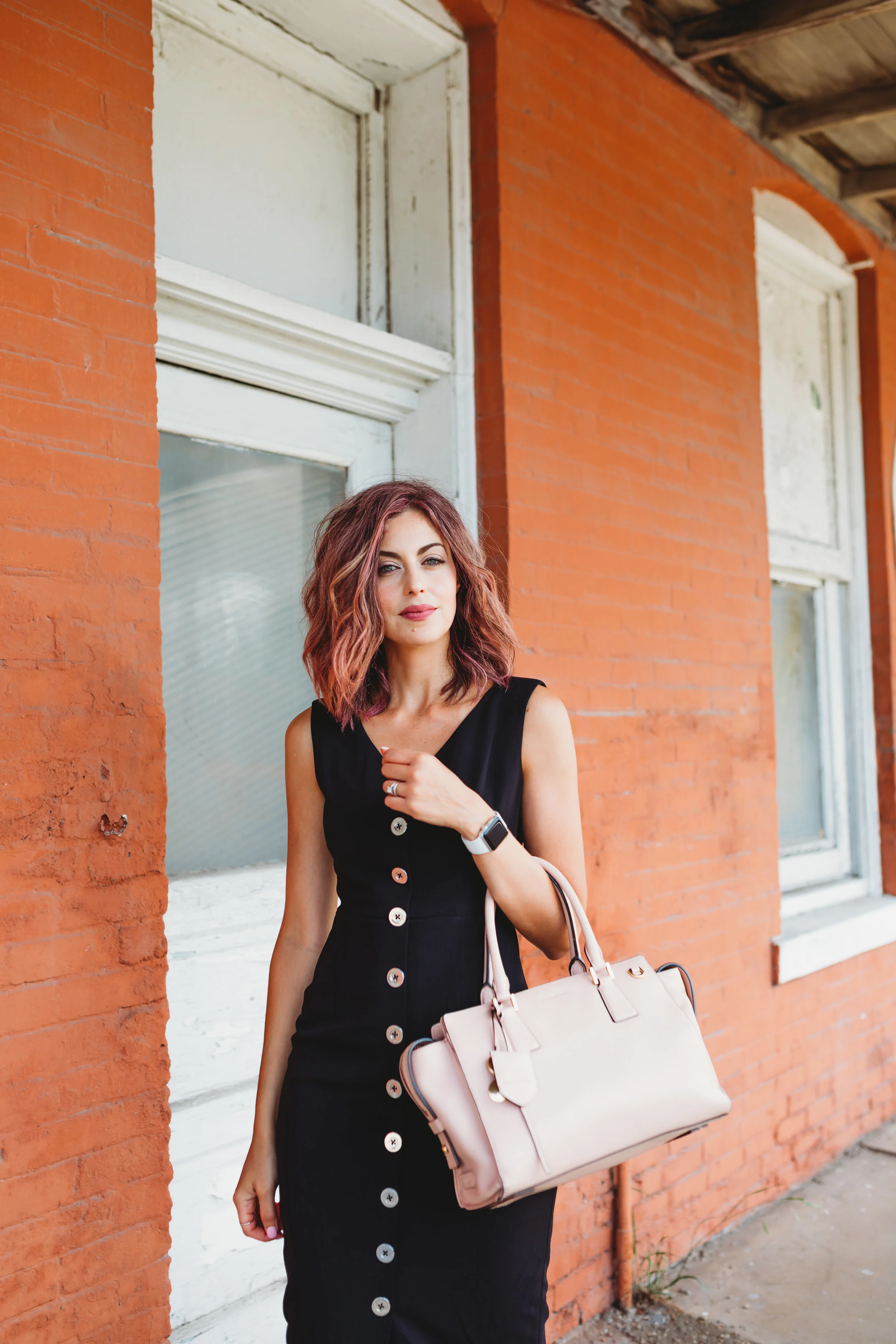 Louise is wearing our Lia dress